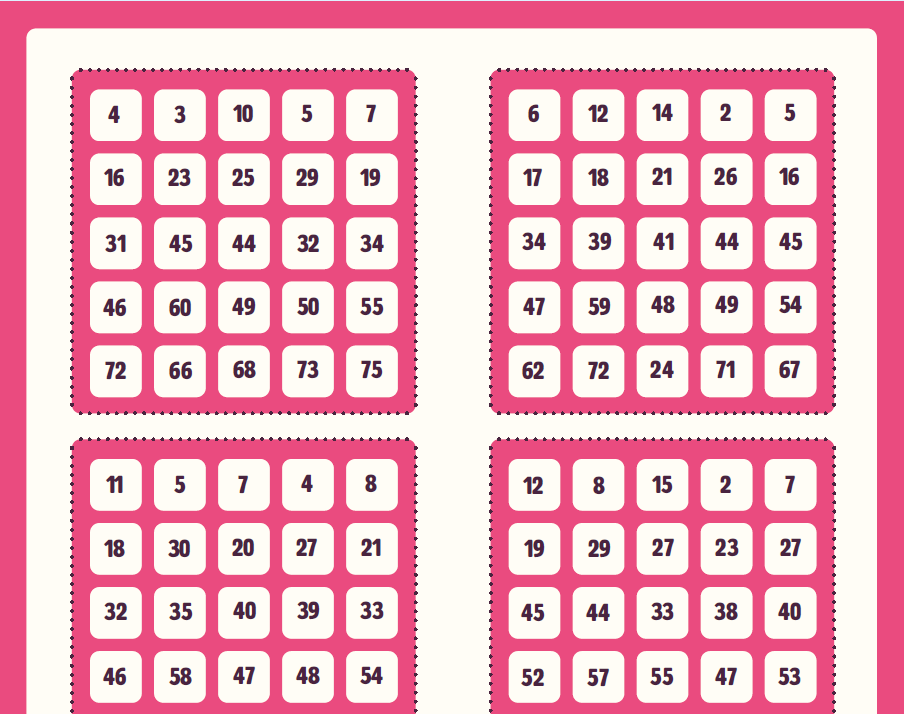 Afternoon Tea Bingo