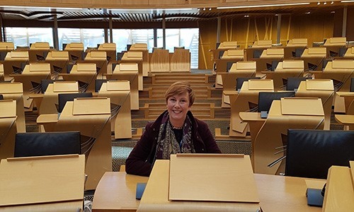 Alison in Scottish Parliament 