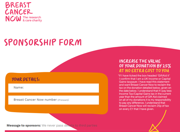 Sponsorship Form Image